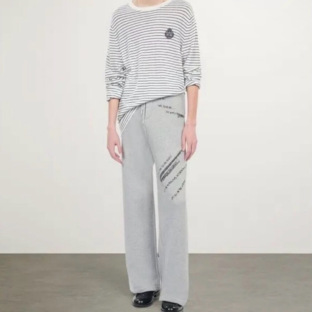 THE KOOPLES Stripe Knitted Pullover Sweater White Size M NWT wool cashmere